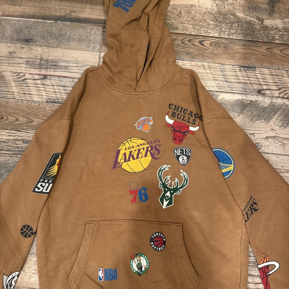 Brown NBA Team Logo Hoodie